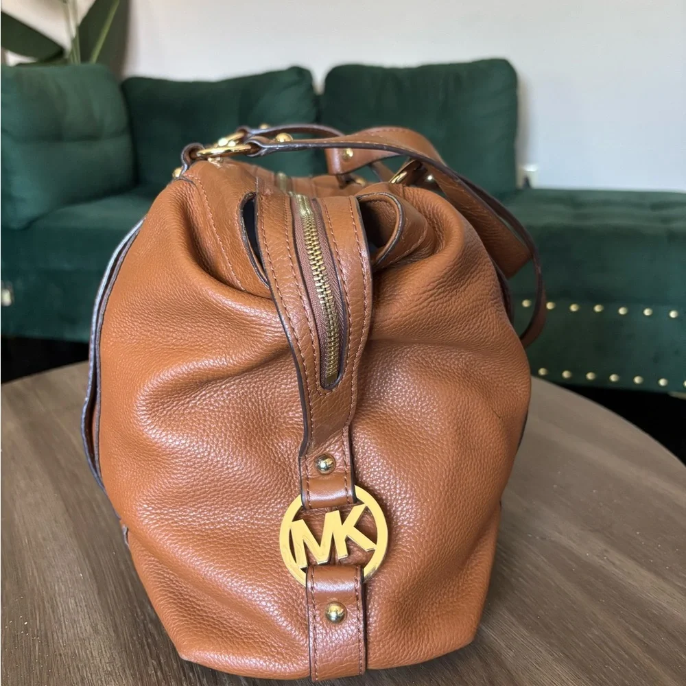 Michael Kors Timeless Brown Leather Satchel - Picture 7 of 16